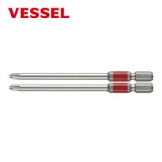 베셀 VESSEL GS162065 단두 고사이비트 십자 2x65mm(+) 2개입 빨간비트 편두 엑스하드강 컬러