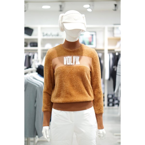 [여주점] 골프웨어 여성 골프 브러쉬 터틀 방풍 니트 TNA04