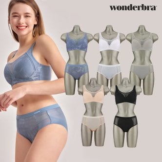 WONDERBRA 원더브라 제로와이어 브라삼각팬티세트 10종 WB163_01