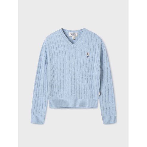 후아유 Steve Cable V-Neck Pull over WHKAF4912F