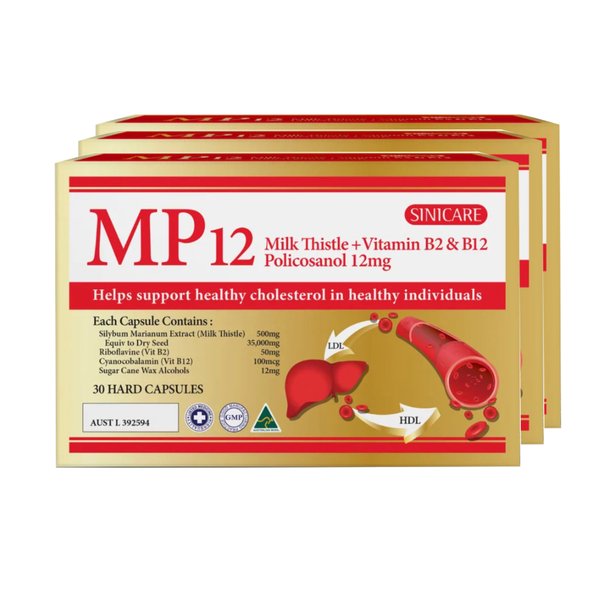 시니케어 MP12 밀크씨슬 비타민 B2 B12 폴리코사놀 30캡슐 3개