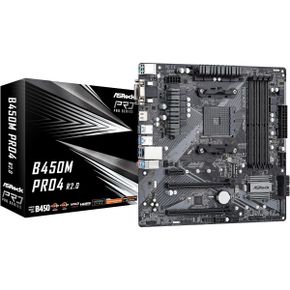 미국 애즈락 메인보드 ASRock 마더보드 ASROCK B450M PRO4 R2.0 Socket AM4/ AMD B450/ DDR4/ SA