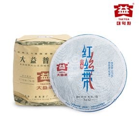 경전홍사대7432(1401) 생차 1통 (357gx7편)