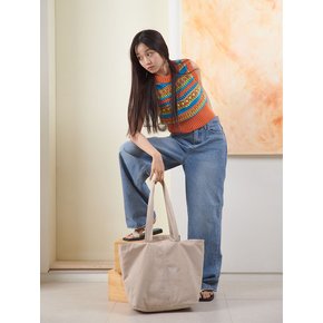 Reversible stitch bag_Beige