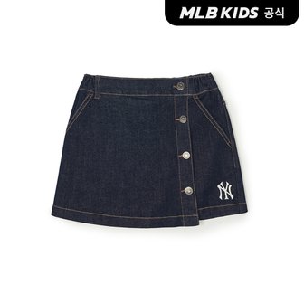 MLB키즈 (공식)24SS 바시티 데님 치마바지 NY (Navy) 7FSKB0441-50NYS