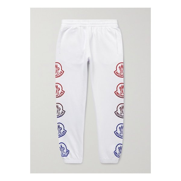 Tapered Logo-Print Cotton-Jersey Sweatpants 화이트