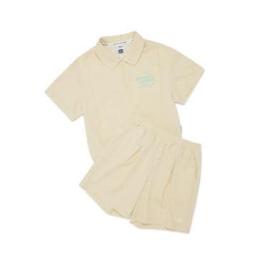 내셔널지오그래픽키즈 K252GPB010 여아 반집업 상하 SET CREAM