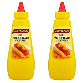 마스터푸드 마일드 아메리칸 머스터드 소스 Masterfoods Mild American Mustard 550g 2개