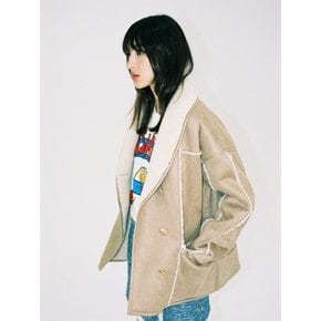 KIARA WOOL SHEARLING JACKET_BEIGE