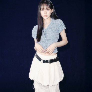 레이브 Shirred Mini Skirt VW5MS492_2color