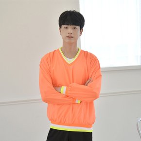 형광 바람막이 브이넥 티셔츠 4color (남여공