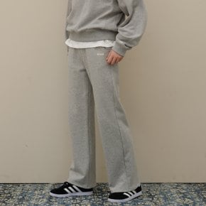 Basic straight sweat pants_Gray