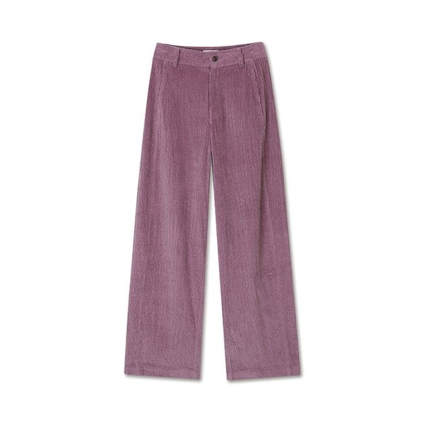 CURVED CORDUROY PANTS MAUVE PURPLE