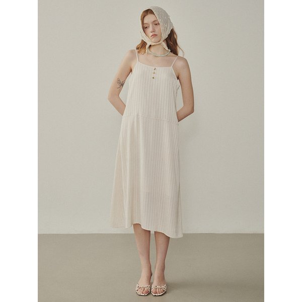 Santa Monica Satin Dress_BEIGE(315301)