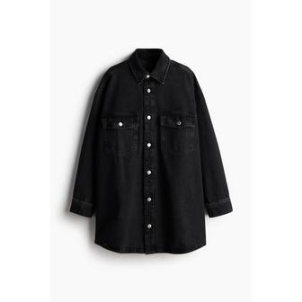 H&M 에이치엔엠 루즈핏 데님 셔츠 1230398001 NEGRO