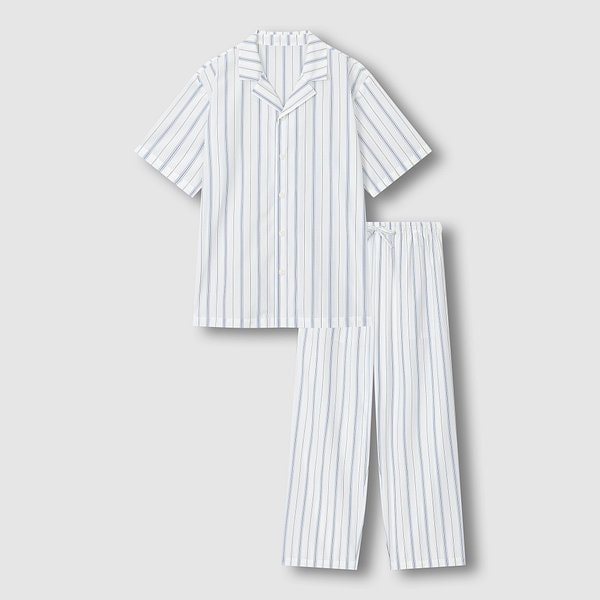 남 스트라이프 반팔 10부 파자마 세트 J216201183002