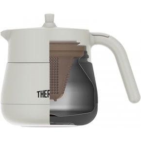 써모스 진공 단열 찻주전자 스트레이너 450ml 라이트 그레이 TTE-450 LGY