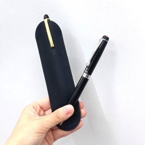 가죽 만년필 펜 파우치 블랙 만년필파우치 펜파우치 가죽펜파우치 만년필케이스 펜갈피