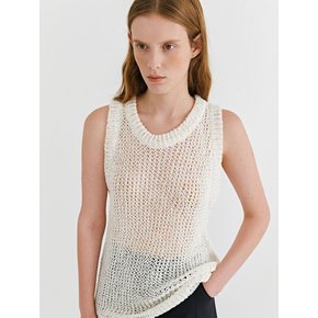 NET VEST KNIT - WHITE