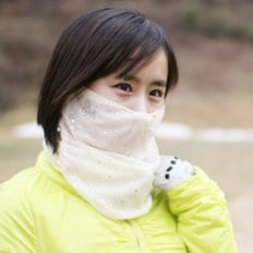  휴스토니 골프 자외선차단 K 마스크 햇빛가리개 (베이지반짝이)