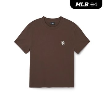 MLB [코리아공식] 베이직 스몰로고 기능성 반팔 티셔츠 SD (D.Brown)