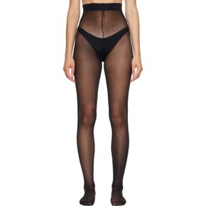 블랙 로고 푸시업 스타킹 WH27ST500B BLACK