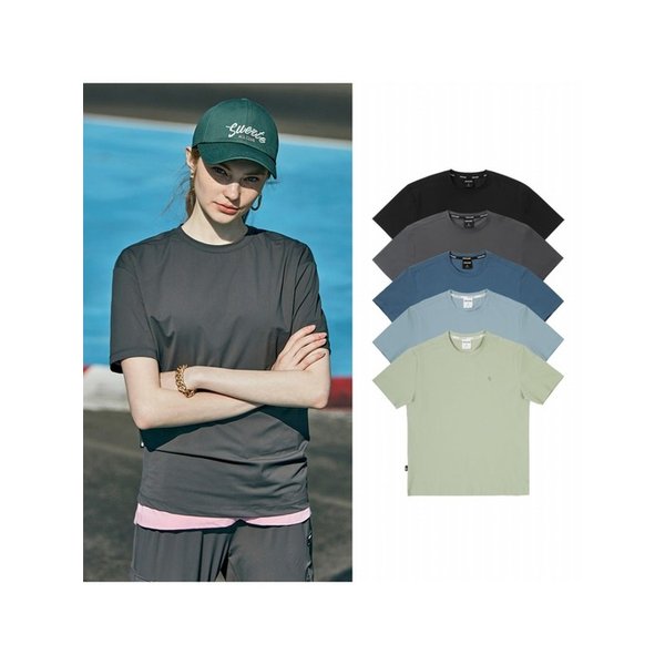 트리코트 에어쿨러 루즈핏 A로고 반팔티셔츠 5color