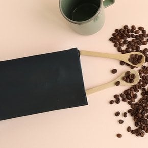 이지포장 두꺼운 무광 검정색 M자형 커피봉투 200g 기본형 밸브형