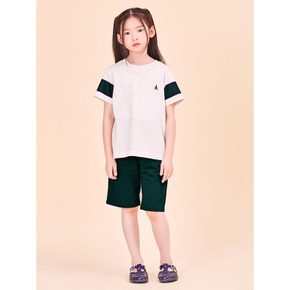 *시즌오프30%*[BEANPOLE KIDS] 소매 포인트 피케 상하 세트  라이트 그레이