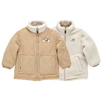  뉴발란스 아동패딩 리버서블 덤블 퀼팅 점퍼 NK9DC4301U-BEIGE P2311 양면점퍼