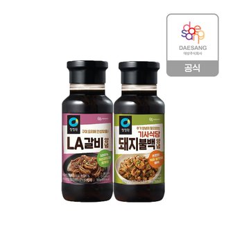 청정원 LA갈비/돼지불백 양념장 500g 3개 골라담기