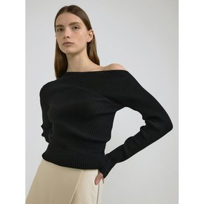 ONE SHOULDER KNIT_2COLOR