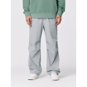 DRAWSTRING STRETCH PANTS-LIGHT GREY