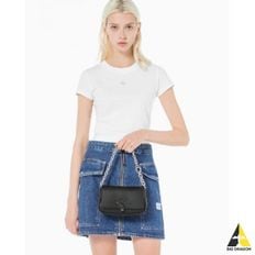 캘빈클라인 JEANS 블랙 미니멀 모노그램 체인 플Rab 랩 미니 숄더백 DH3240 001