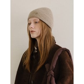 Classic knit beanie Beige