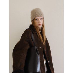 Classic knit beanie Beige