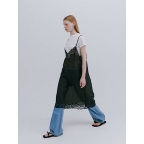 SEE-THROUGH SLIP DRESS / BLACK