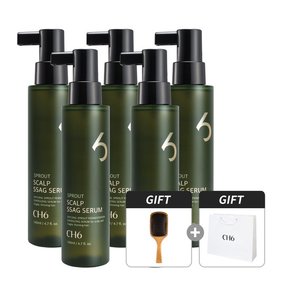 스칼프 싹 세럼 탈모 토닉 140ml 5개 +우드브러쉬&쇼핑백