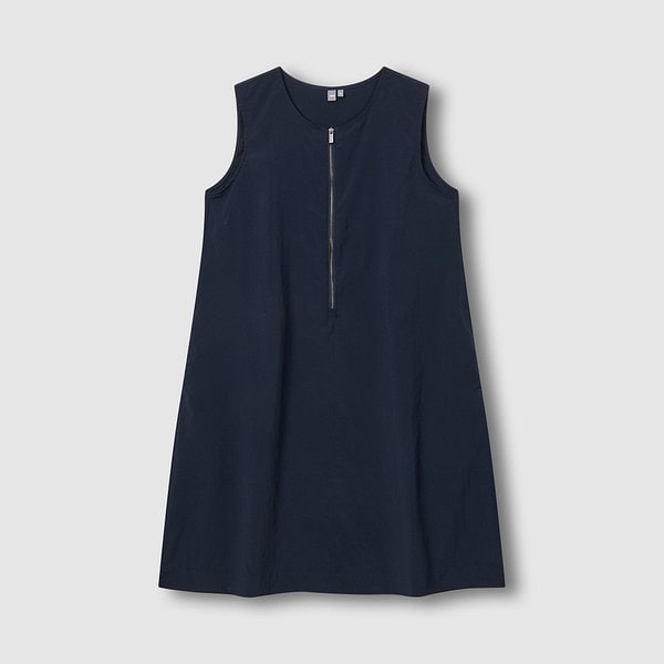 여 사각사각 민소매 미디 원피스 J136201067056