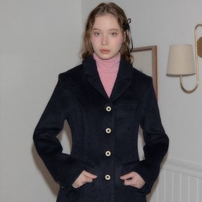 Hourglass Long Coat Navy