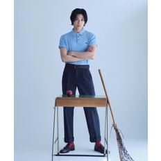 [공식브랜드] [Online Exclusive] 코튼 케이블 폴로 반팔 스웨터 (라이트블루) (BBWTMO204ALFM)