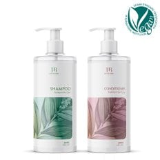 샴푸+컨디셔너 SET 지루성 두피케어 샴푸 300ml + 윤기 영양  천연 비건 린스 컨디셔너 300ml