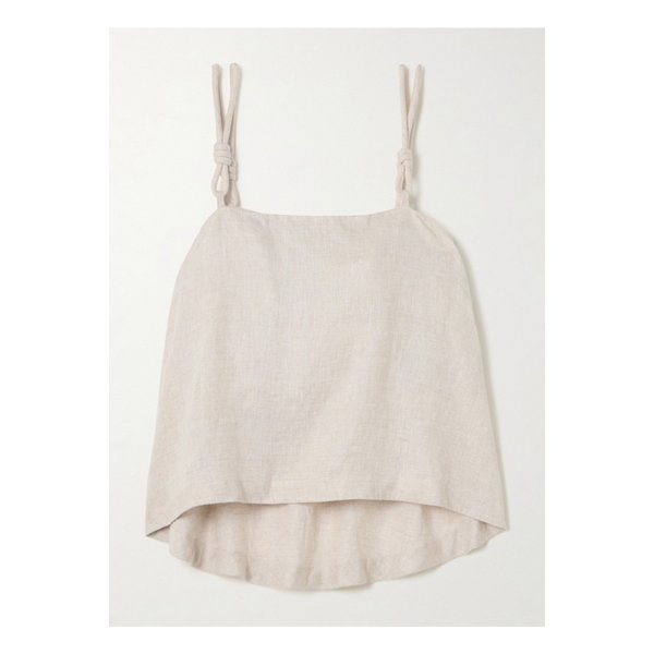 안드레스 오탈로라 라한 노티드 리넨 탱크 오프 화이트 1647597359365112