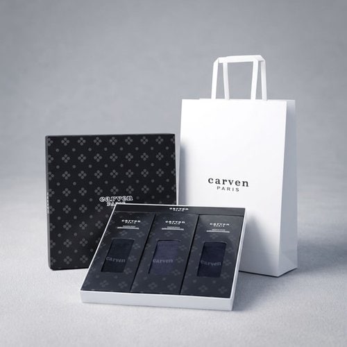남성 정장 프리미엄 코마면 무봉제 중목 3족 양말 선물세트+쇼핑백