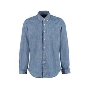 폴로 랄프로렌 포니로고 자수 데님 셔츠 710792043 001 Denim
