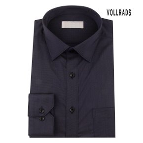 VOLLRADS 네이비 솔리드 긴팔 레귤러핏 남성 셔츠