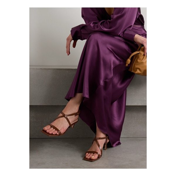 린제이 가죽 샌들 55mm 브라운 1647597336673028