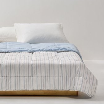 JAJU 스트라이프 피치스킨 차렵이불 SS 라이트블루 J60N902148951