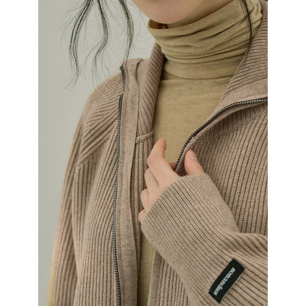 ZIP-UP KNIT CARDIGAN_NFCA4151 (BEIGE)