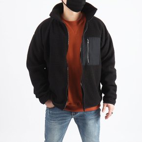 WDA 남자 빅사이즈 가슴 포켓 양털 집업 ~3XL